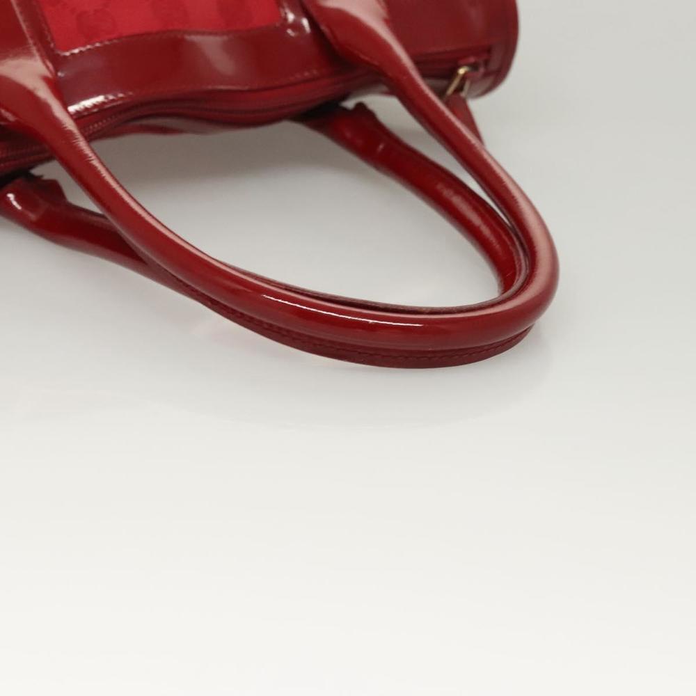 GUCCI GG Canvas Tote Bag Red Gold 000 0855 Auth 123893 - Picture 7 of 16